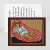 Postale Icône de la carte de prière oculaire en sommeil (Devant / Derrière)