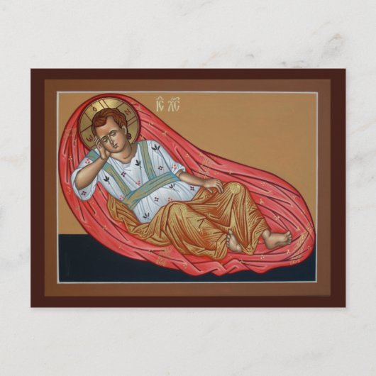 Postale Icône de la carte de prière oculaire en sommeil (Devant)