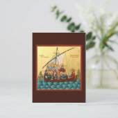 Postale Icône mystique de la Carte de prière de la Sainte  (Debout devant)