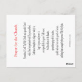 Postale Icône mystique de la Carte de prière de la Sainte  (Dos)