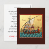 Postale Icône mystique de la Carte de prière de la Sainte  (Devant / Derrière)