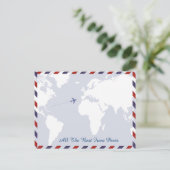 Postale idées de voyage . carte du monde (Debout devant)