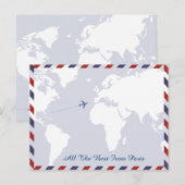 Postale idées de voyage . carte du monde (Devant / Derrière)