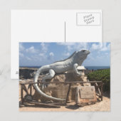 Postale Iguana Sculpture Isla Mujeres, Mexique Carte posta (Devant / Derrière)