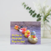 Postale Il est temps de ranger vos canards dans une carte (Debout devant)