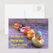 Postale Il est temps de ranger vos canards dans une carte (Devant / Derrière)