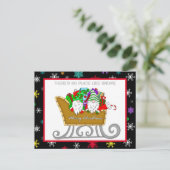 Postale Il n'y a pas d'endroit comme Gnome, carte de Noël (Debout devant)
