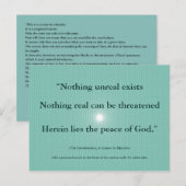 Postale Il n'y a rien d'irréel Non dualité Carte ACIM (Devant / Derrière)