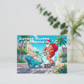 Postale Îles Caïmans : Carte de Noël idéale (Debout devant)