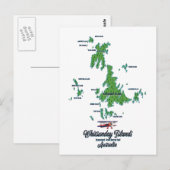 Postale Îles Whitsunday Australie affiche de carte (Devant / Derrière)