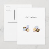 Postale Illustration de carte de citation Je t'aime chère  (Devant / Derrière)