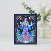 Postale Illustration de carte de tarot, Le Magicien (Debout devant)