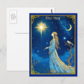 Postale Illustration de carte de tarot, l'Étoile (Devant / Derrière)