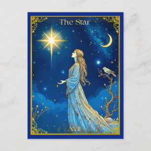 Postale Illustration de carte de tarot, L'Étoile
