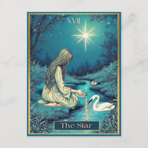 Postale Illustration de carte de tarot, L'Étoile