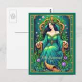 Postale Illustration de carte de tarot, l'Impératrice (Devant / Derrière)