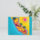Postale Illustration de la carte des monuments de Californ (Debout devant)