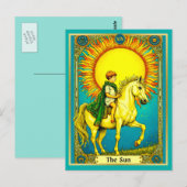 Postale Illustration de la carte Tarot, Le Soleil (Devant / Derrière)