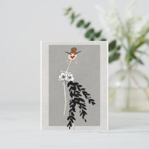 Postale Illustration de mode haute couture sur carte posta