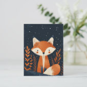 Postale Illustration de renard mignon carte de Noël de la (Debout devant)