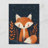 Postale Illustration de renard mignon carte de Noël de la (Devant)