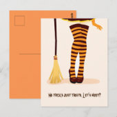 Postale Illustration d'Halloween "Rencontrons-nous" Carte (Devant / Derrière)