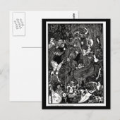 Postale Illustration Vintage carte postale-Aubrey Beardsle (Devant / Derrière)