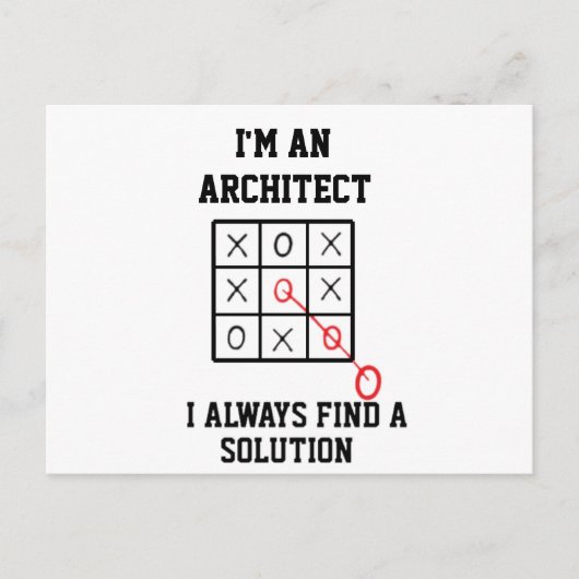 Postale Im An Architect I Always Find A Solution Carte po (Devant)