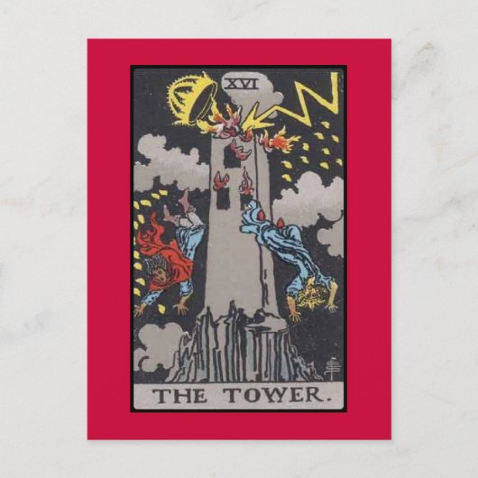 Postale Image de carte de tarot de tour (Devant)
