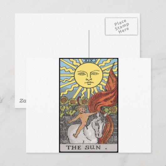 Postale Image de démarrage de la carte Sun (Devant / Derrière)