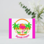 POSTALE IMAGES DE BAYSIDE CARTE POST FLAMANT ROSE ROSE (Debout devant)