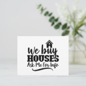 Postale Immobilier Biens Nous Achetons Maisons Carte posta (Debout devant)