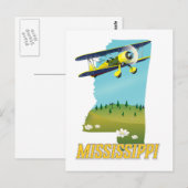 Postale Impression de poster de voyage de carte ancienne d (Devant / Derrière)