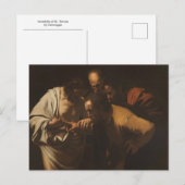 Postale Incrédulité de St. Thomas par Caravage Carte posta (Devant / Derrière)
