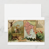 Postale Inde, carte vintage 1889 (Devant / Derrière)