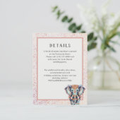 Postale Indian Elephant Détails Mariage Carte de boîtier (Debout devant)
