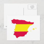 Postale Indicateur de carte Espagne (Devant / Derrière)