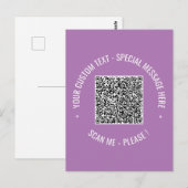 Postale Informations d'analyse de code QR et carte texte p (Devant / Derrière)