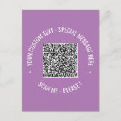 Postale Informations d'analyse de code QR et carte texte p (Devant)