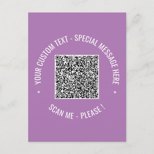 Postale Informations d'analyse de code QR et carte texte p (Devant)