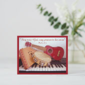 Postale Instruments de musique ~ Chantez Louanges ! Carte  (Debout devant)