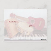 Postale Instruments de musique ~ Chantez Louanges ! Carte  (Dos)