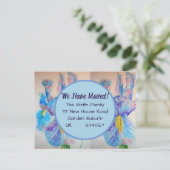 Postale Iris Fleurs Nouvelle Adresse Carte Postale, Nous D (Debout devant)