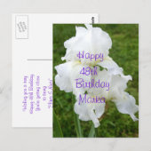 Postale Iris Rebloomer Carte d'anniversaire - personnalise (Devant / Derrière)