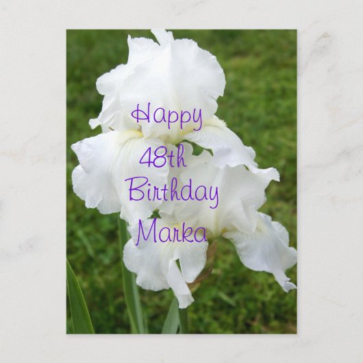 Postale Iris Rebloomer Carte d'anniversaire - personnalise (Devant)