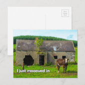 Postale Irlande celtique Je viens de bouger dans la carte (Devant / Derrière)