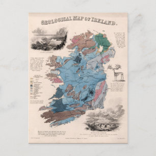 Postale Irlande vintage Carte de l'histoire irlandaise