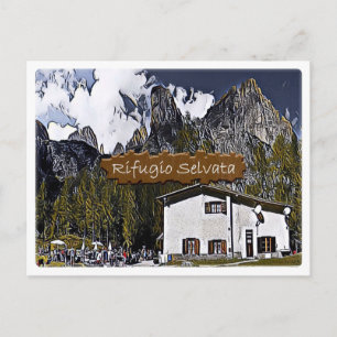 Postale Italie - cabane alpine Selvata - Dolomiti - Carte 