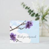Postale Jacaranda fleur violette sur la Carte de remerciem (Debout devant)