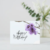 Postale Jacaranda Flowers pour une joyeuse carte d'anniver (Debout devant)